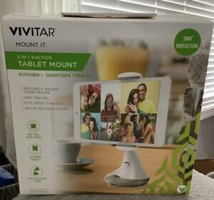 Vivitar Mount It 3 in 1 Suction Tablet Mount with 360 Degree Rotation NIB